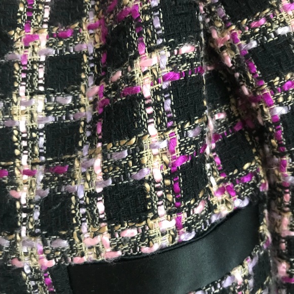 LOW PRICE!! Pink and black tweed cropped jacket - Picture 3 of 5